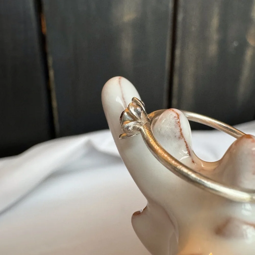 Pink Tourmaline Magnolia Ring SS